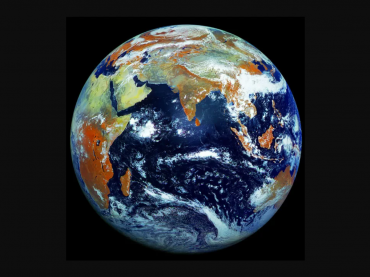 Foto obtida por um satélite meteorológico Meteor